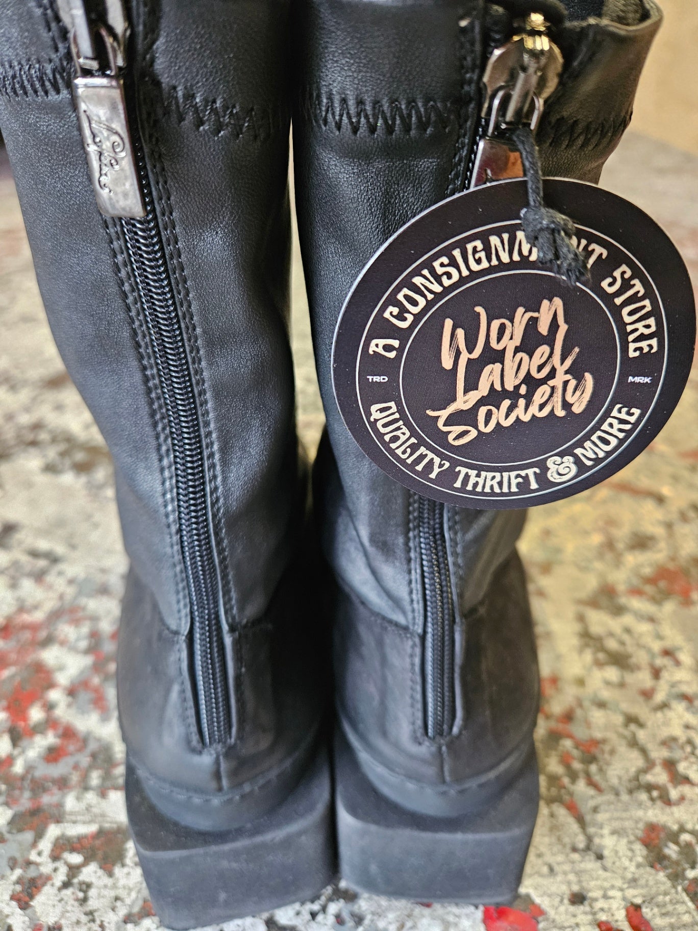 LOFINA PLATFORM BOOTS BLACK CHUNKY SIZE 40