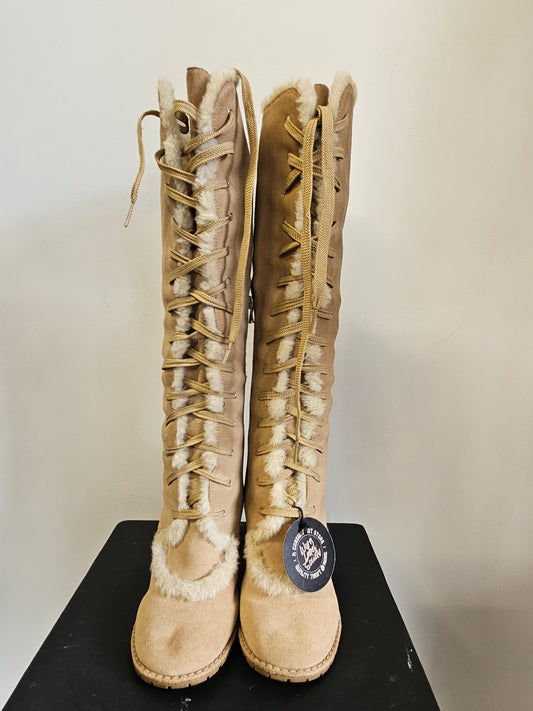 KNEE HIGH SUEDE AND SOFT FLEECE SIZE 7