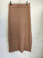 MINERAL CASHMERE COTTON BLEND SKIRT CARAMEL SIZE M