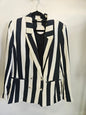 H&M BLAZER BLACK AND WHITE STRIPE SIZE 12