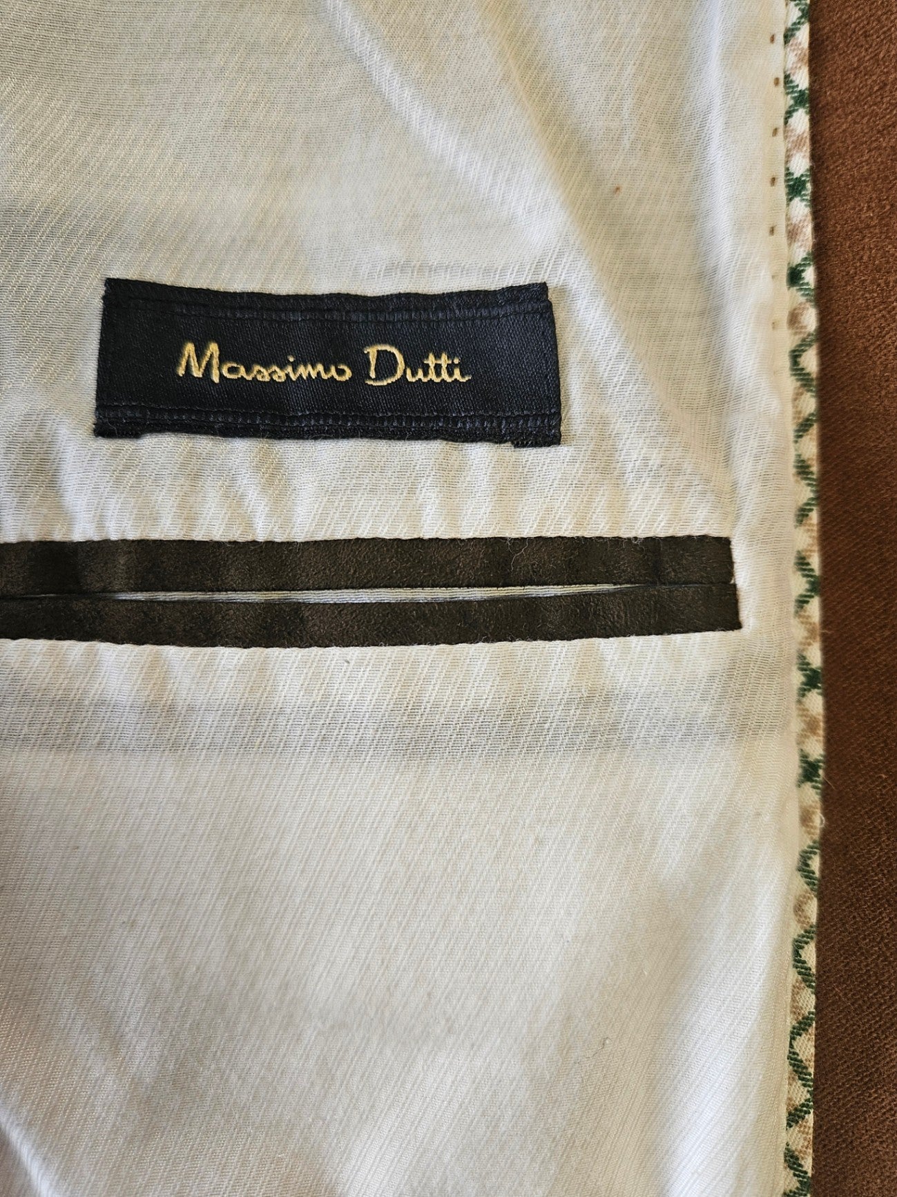 MASSIMO DUTTI COTTON BLAZER CARAMEL SIZE 12