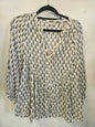 COUNTRY ROAD COTTON LONG SLEEVE TOP CREAM BLACK SIZE S