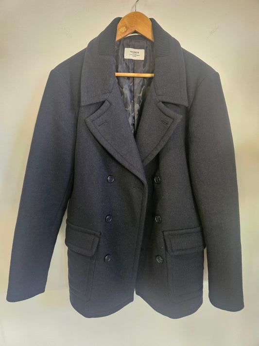 MARCS CASHMERE WOOL BLEND JACKET NAVY SIZE L