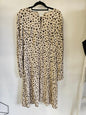 TRENERY VISCOSE DRESS BEIGE LEOPARD SIZE 10