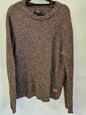 RUSTY ACRYLIC KNITTED SWEATER BROWN SPECKLE SIZE M