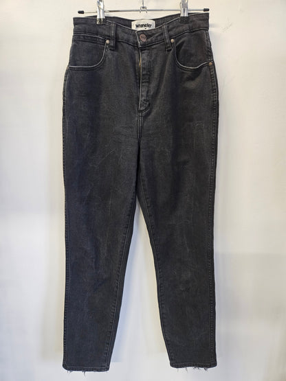 WRANGLER DENIM STRAIGHT LEG JEANS BLACK SIZE 7