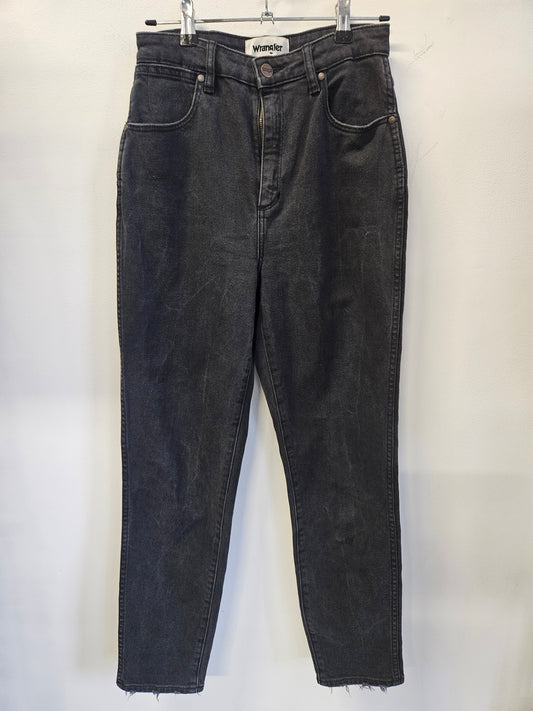 WRANGLER DENIM STRAIGHT LEG JEANS BLACK SIZE 7