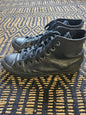 CONVERSE LEATHER HIGH TOP SNEAKERS BLACK SIZE 9US