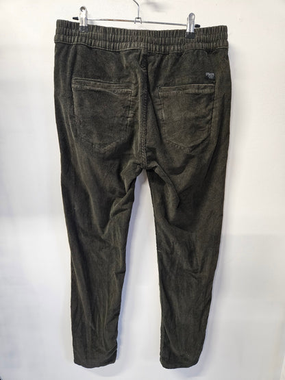 BARNEY COOLS CORDUROY PANTS OLIVE SIZE 34