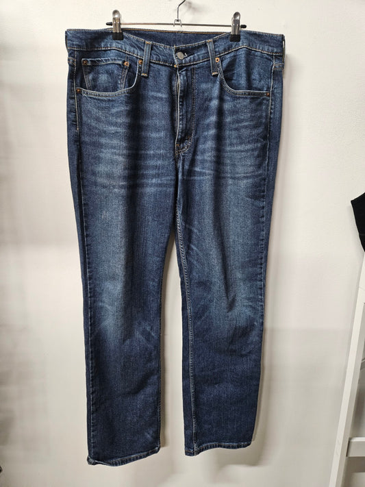 LEVIS 516 DENIM JEANS DARK BLUE SIZE 36/32