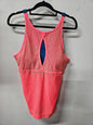 LORNA JANE MESH ACTIVE SINGLET FLURO PINK TEAL SIZE M