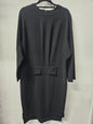 TRELISE COOPER VISCOSE BLEND FORMAL MIDI DRESS BLACK SIZE S