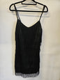 STORM SATIN FORMAL MINI DRESS BLACK SIZE 10