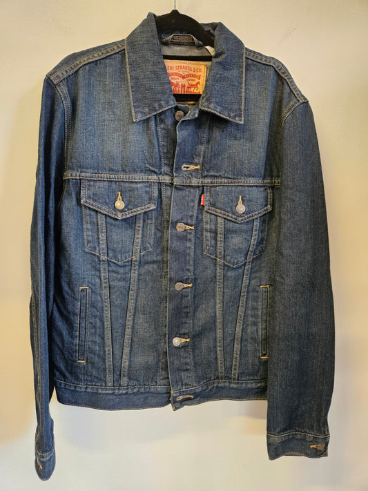 LEVIS DENIM JACKET DARK BLUE SIZE M