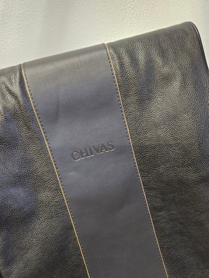 CHIVAS LEATHER LOOK CROSSBODY MANBAG BLACK SIZE