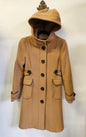 BERNARD WOOL BLEND VINTAGE STYLE COAT CARAMEL SIZE XS