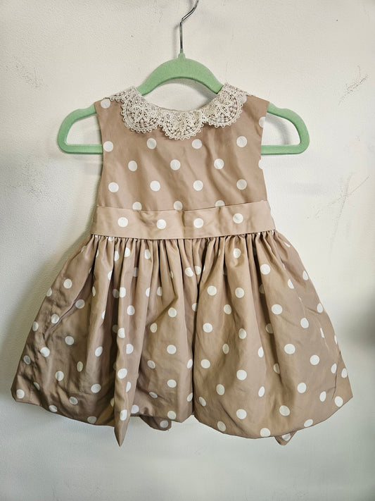 JASON WU DRESS BEIGE WHITE SPOT SIZE 18M
