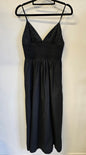 ZARA COTTON MAXI DRESS BLACK SIZE M