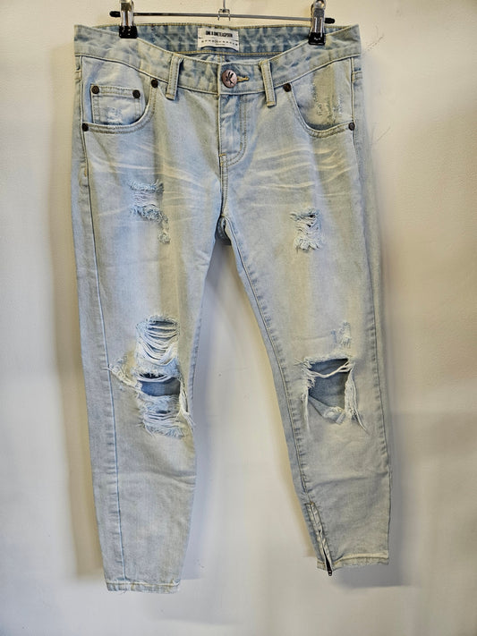 ONE TEASPOON DENIM JEANS LIGHT BLUE SIZE 26