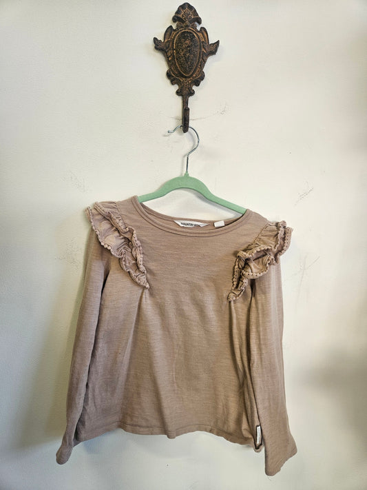COUNTRY ROAD COTTON LONG SLEEVE TOP BEIGE SIZE 5