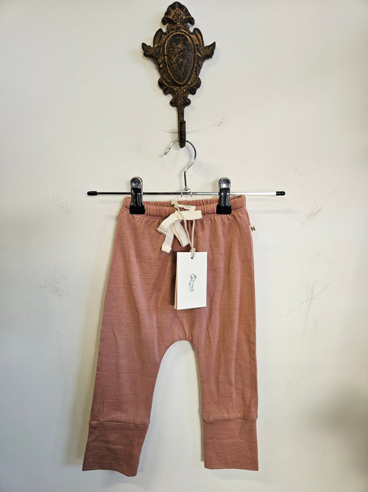 NATURE BABY MERINO PANTS PINK SIZE 3-6M