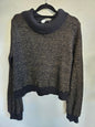 PIA WOOL BLEND KNITTED SWEATER BLACK GOLD SIZE XS