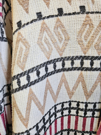 TRUE GRIT COTTON JACKET CREAM RED BLACK BEIGE SIZE L