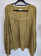 MAX LINEN LONG SLEEVE TOP OLIVE SIZE 12-16