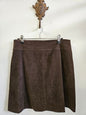 SURVIVAL SUEDE LOOK SKIRT BROWN SIZE 12