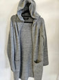 DECJUBA ACRYLIC WOOL HOODED CARDIGAN GREY SIZE M/L