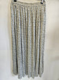 MAX RECYCLED POLYESTER PLEATED MIDI SKIRT CREAM BLUE LEOPARD PRINT SIZE 8