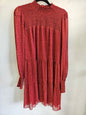 WHISTLE CHIFFON LONG SLEEVE MIDI DRESS RED FLORAL SIZE 12