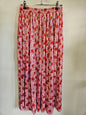 MAX PLEATED MIDI SKIRT PINK RED FLORAL SIZE 8