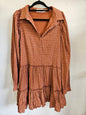 SOVERE COTTON ELASTANE DRESS RUST SIZE 12