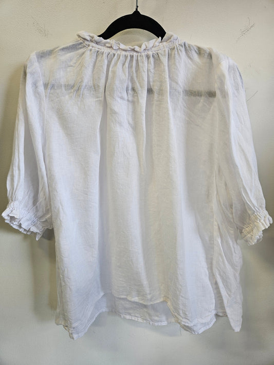 MAX LINEN SHIRT WHITE SIZE 8