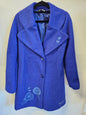 DESIGUAL WOOL BLEND COAT ELECTRIC BLUE SIZE S