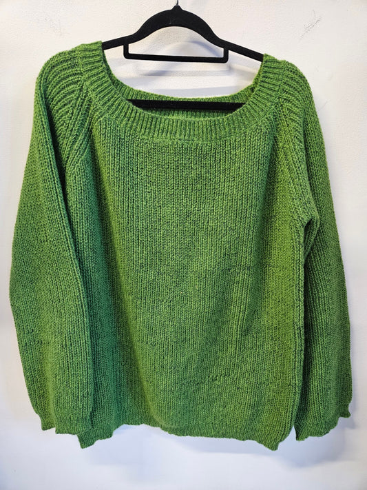 ACRYLIC KNITTED SWEATER LIME SIZE S