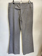 MAX COTTON BLEND TAILORED LOW WAIST WIDE LEG PANTS GREY PINSTRIPE SIZE 10