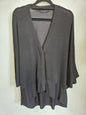 COS VISCOSE KNIT MID SLEEVE TOP BLACK SIZE S