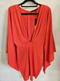 SYMPHONY LONG SLEEVE FORMAL MINI DRESS WATERME;LON SIZE M