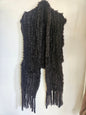 SENSATION FOLIE RABBIT FUR SCARF VEST DARK BROWN SIZE L