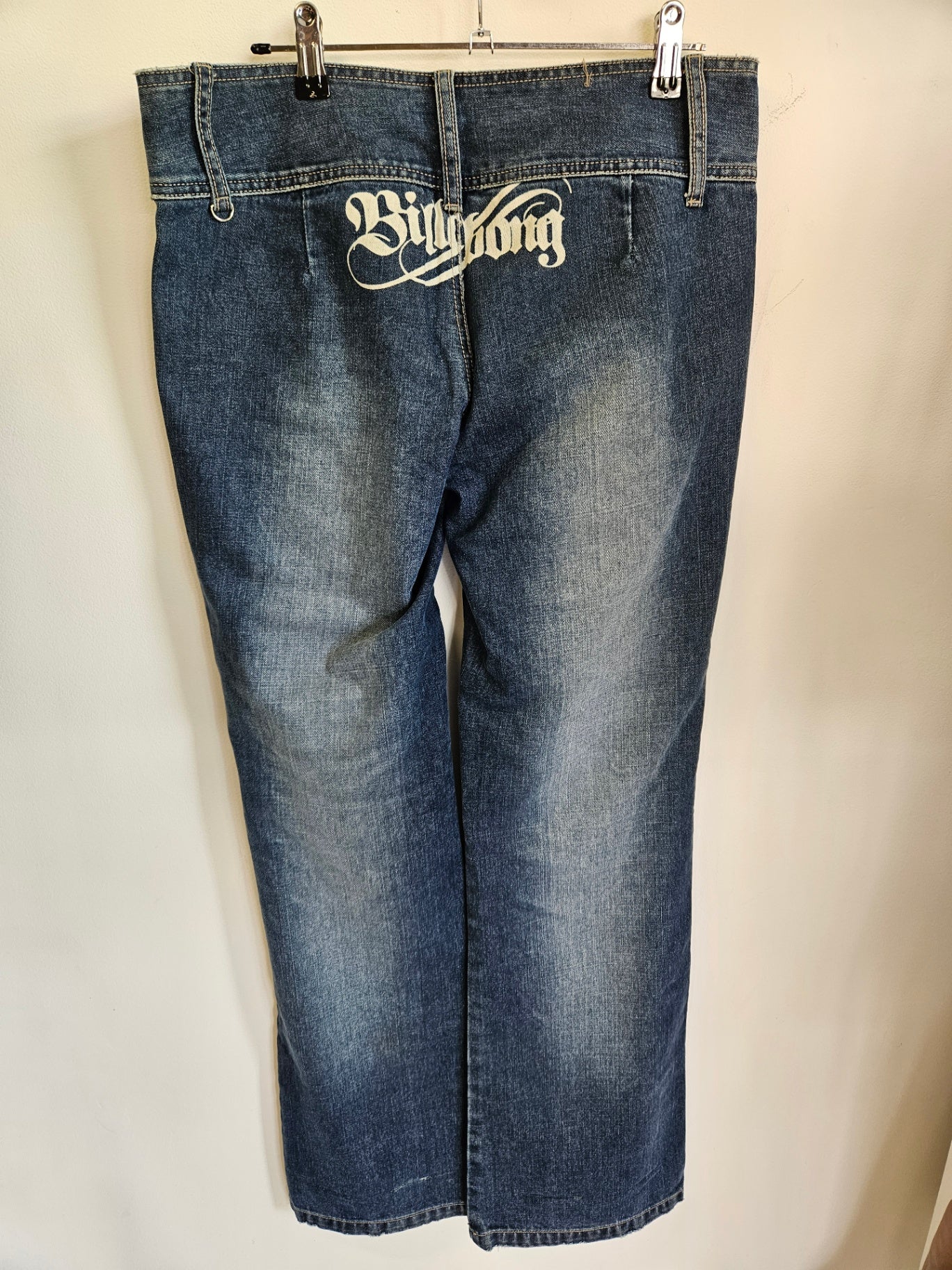 VINTAGE BILLABONG DENIM WIDE LEG LOW WAIST JEANS MID BLUE SIZE 11