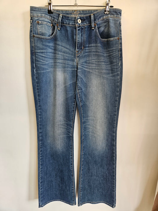 LEVIS DEMI CURVE CLASSIC DENIM MID RISE BOOTCUTJEANS MID BLUE SIZE 30