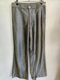 SYRUP COATED DENIM MID RISE WIDE LEG JEANS SILVER SIZE 8