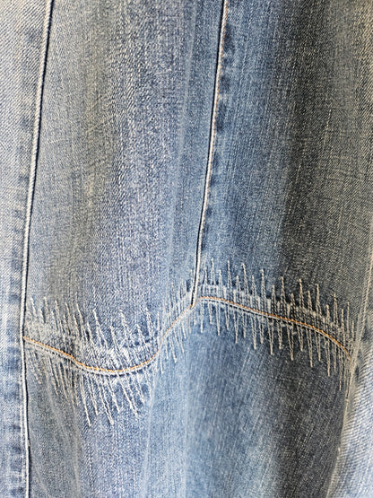 LEVIS DENIM MAXI SKIRT MID BLUE SIZE 10