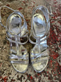 STUART WEITZMAN LEATHER HIGH HEEL SHOES Silver SIZE 39