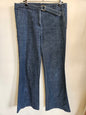 VINATAGE SISSY DENIM LOW WAIST WIDE LEG JEANS DARK BLUE SIZE 10