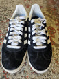 ADIDAS GAZELLE SUEDE SNEAKERS BLACK AND WHITE SIZE 8US