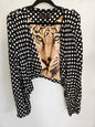 COOPER VISCOSE CROP JACKET BLACK SPOT SIZE L