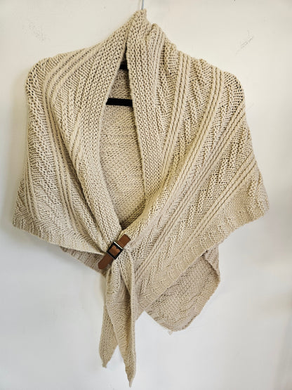 WOOL KNITTED SHRUG BEIGE SIZE